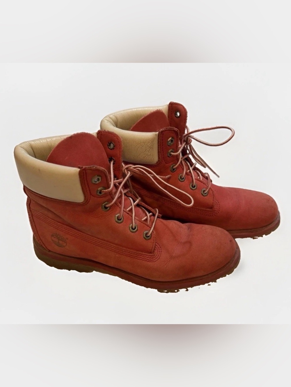 Timberland Earthkeepers 6” Boots Mens 9M Red Nubuck Waterproof 8128A Leather Men